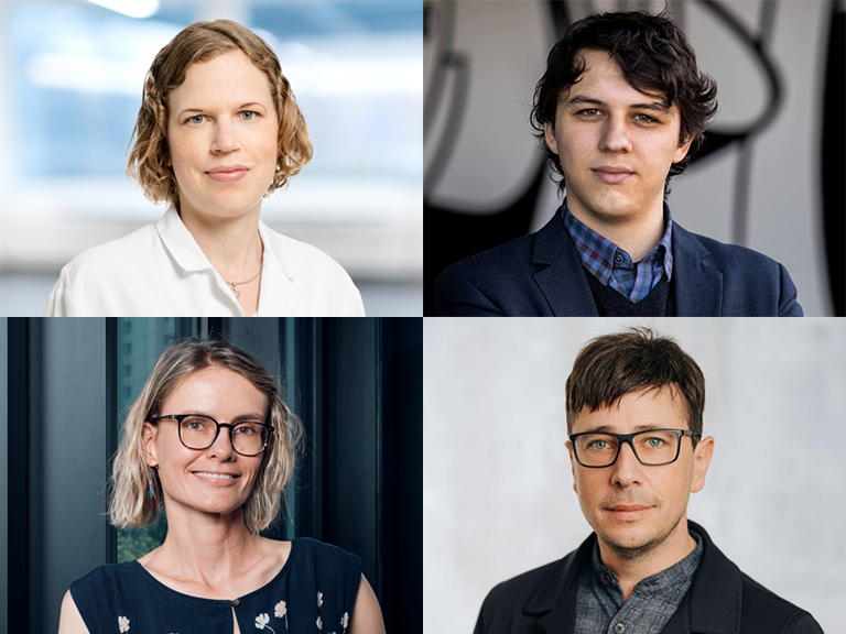 Portraits der vier Forschenden