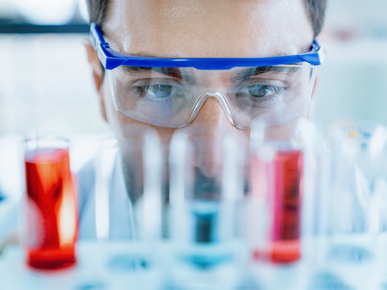 Young scientist in the lab