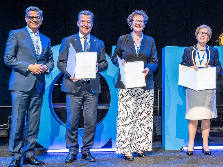 Prof. Bassetti at the award ceremony
