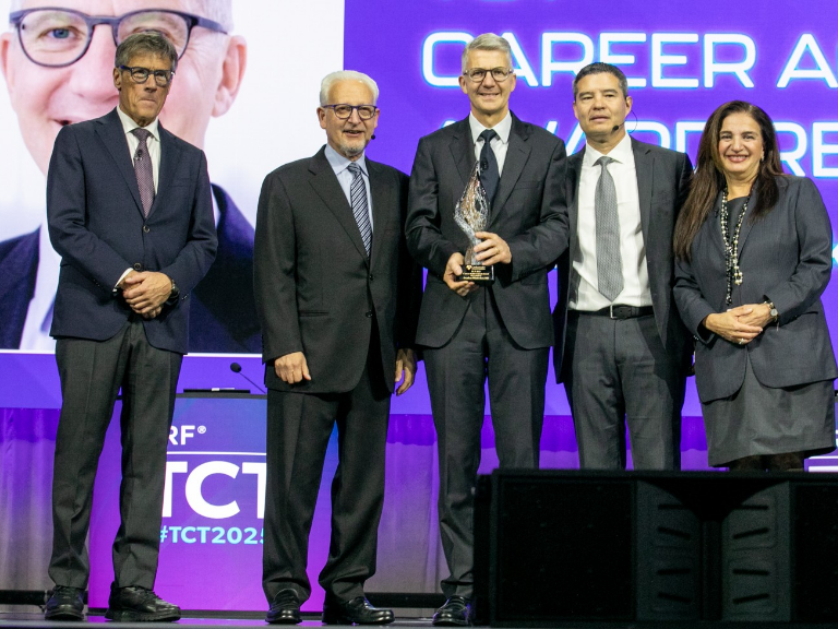 Prof. Windecker bei der Preisverleihung