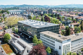 Aerial view of the sitem-insel building