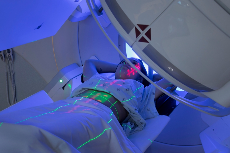 Woman Receiving Radiation Therapy